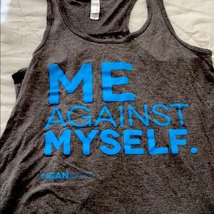 Motivational Workout racer back  tank top